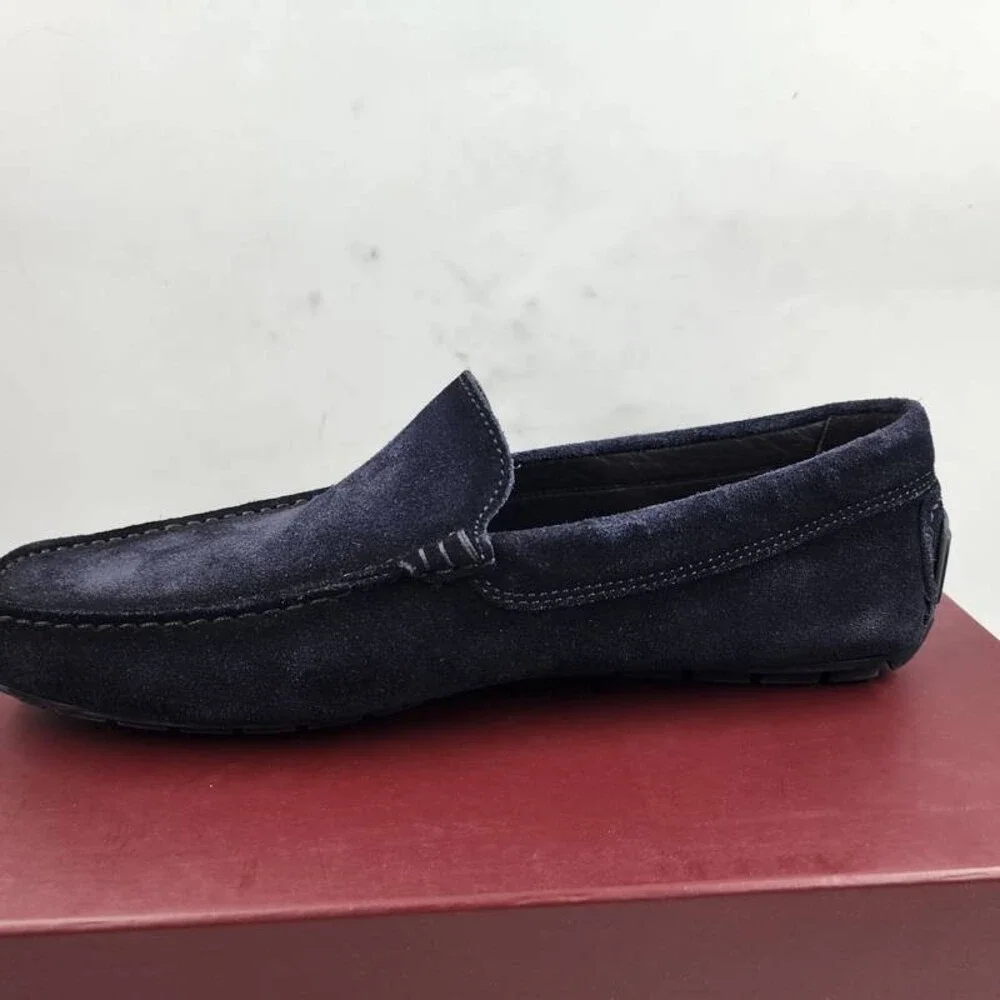 To Boot New York Marin Drivers Loafer Men's 7.5 Blue Aero Moc Toe Slip On Style